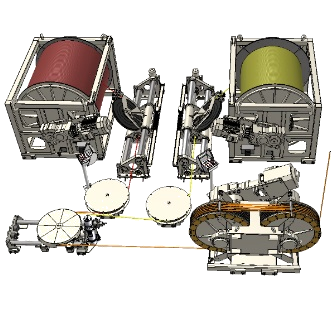 1 unit of 8000-meter traction-type EOM  winch & 1 unit of 5000-meter traction-type EOM winch